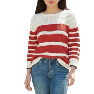 Tommy Hilfiger chunky knit striped cotton sweater size S excellent condition
